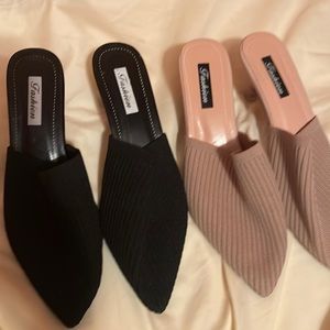 Lot set of two pair of miles 1” heels comfy and stylish just never wore